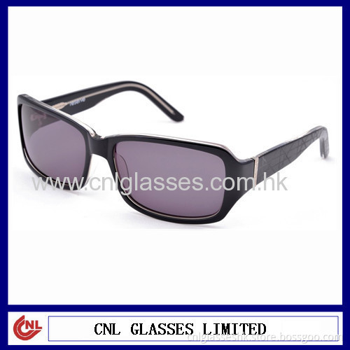 Black Square Fancy Sunglasses Men With Laser Print Logo On Arms